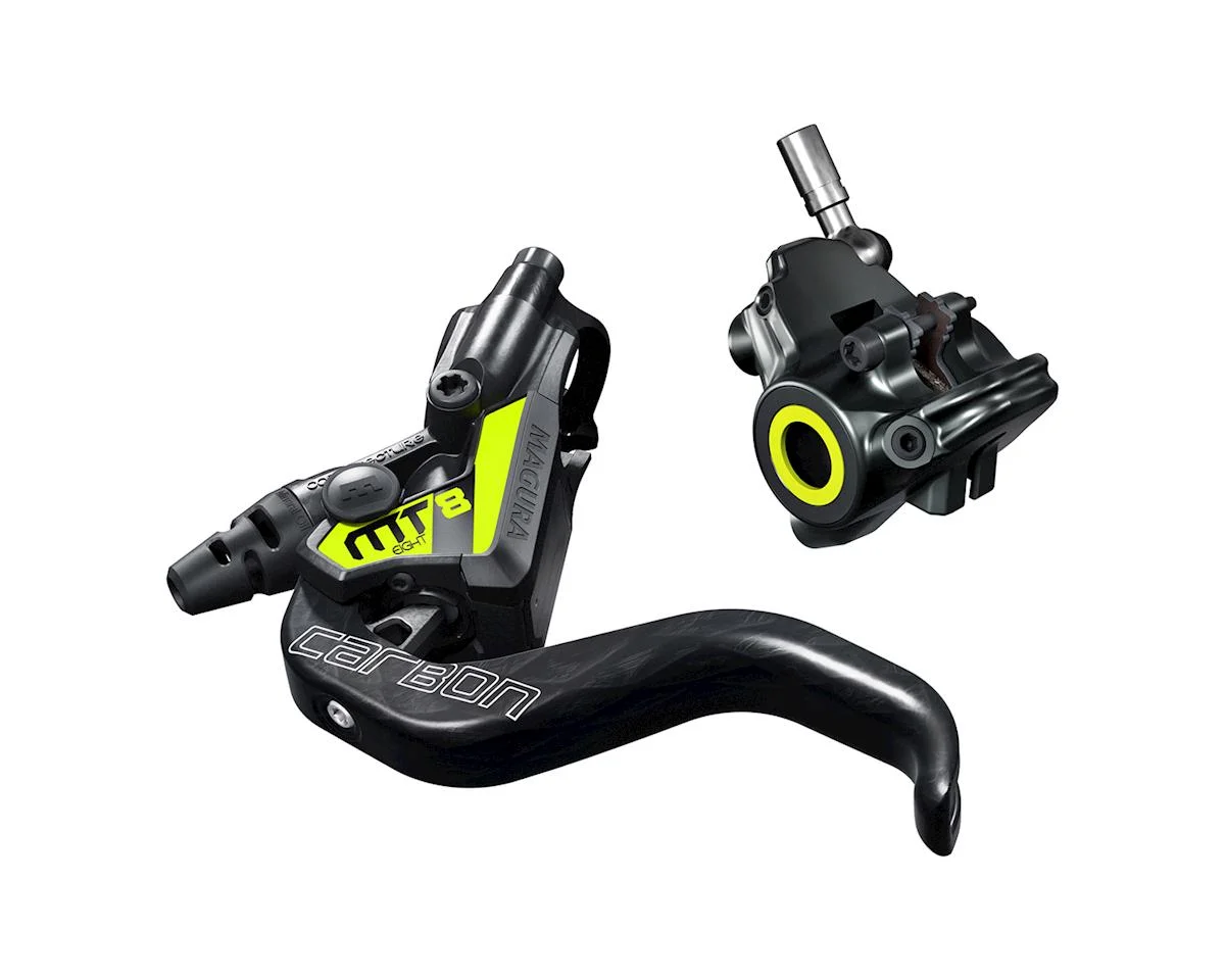 Magura MT8 SL Disc Brake & Lever (Grey/Yellow) (Front or Rear) (Hydraulic) (Flat Mount)
